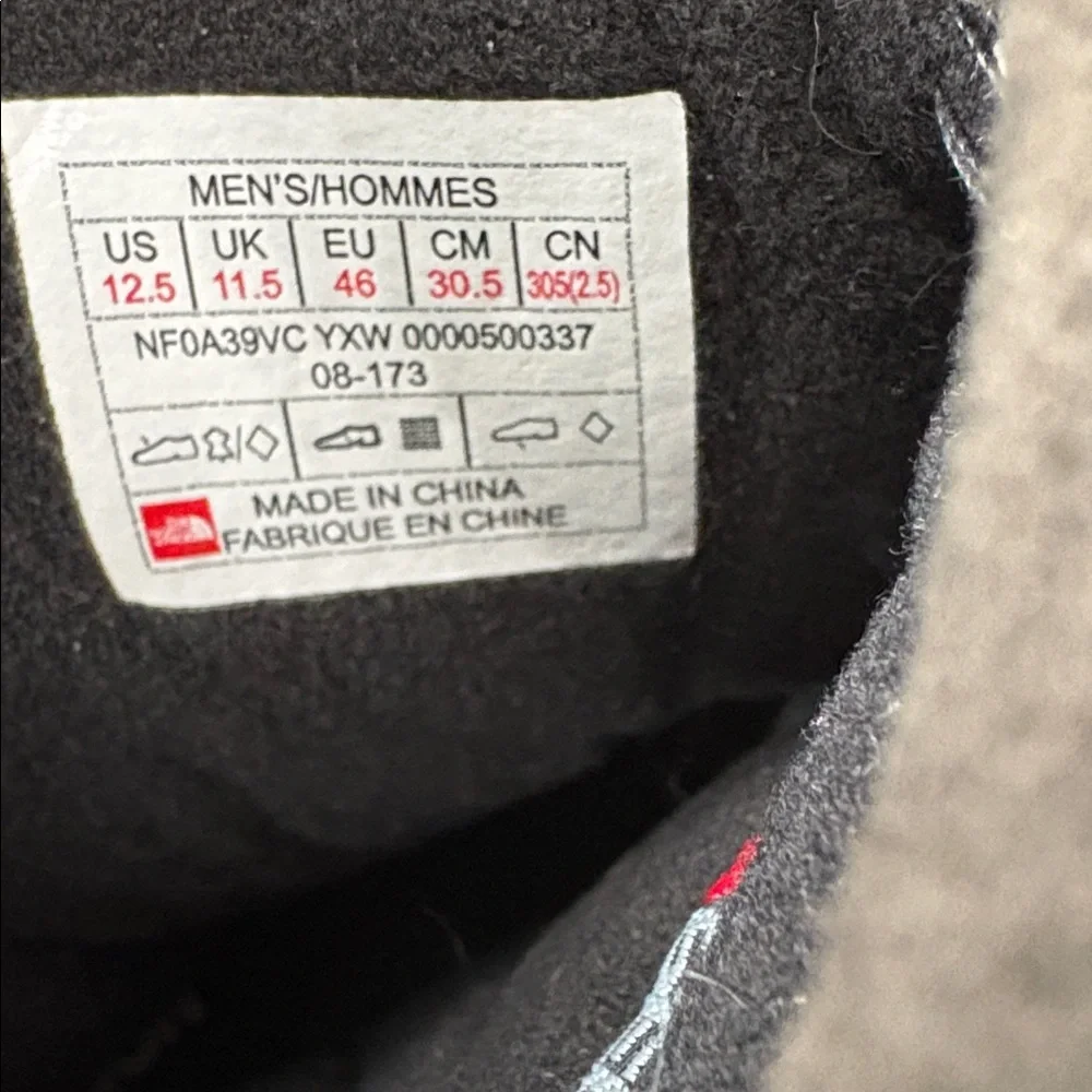 The North Face Chilkat Black Snow Rain Boots Size 12.5